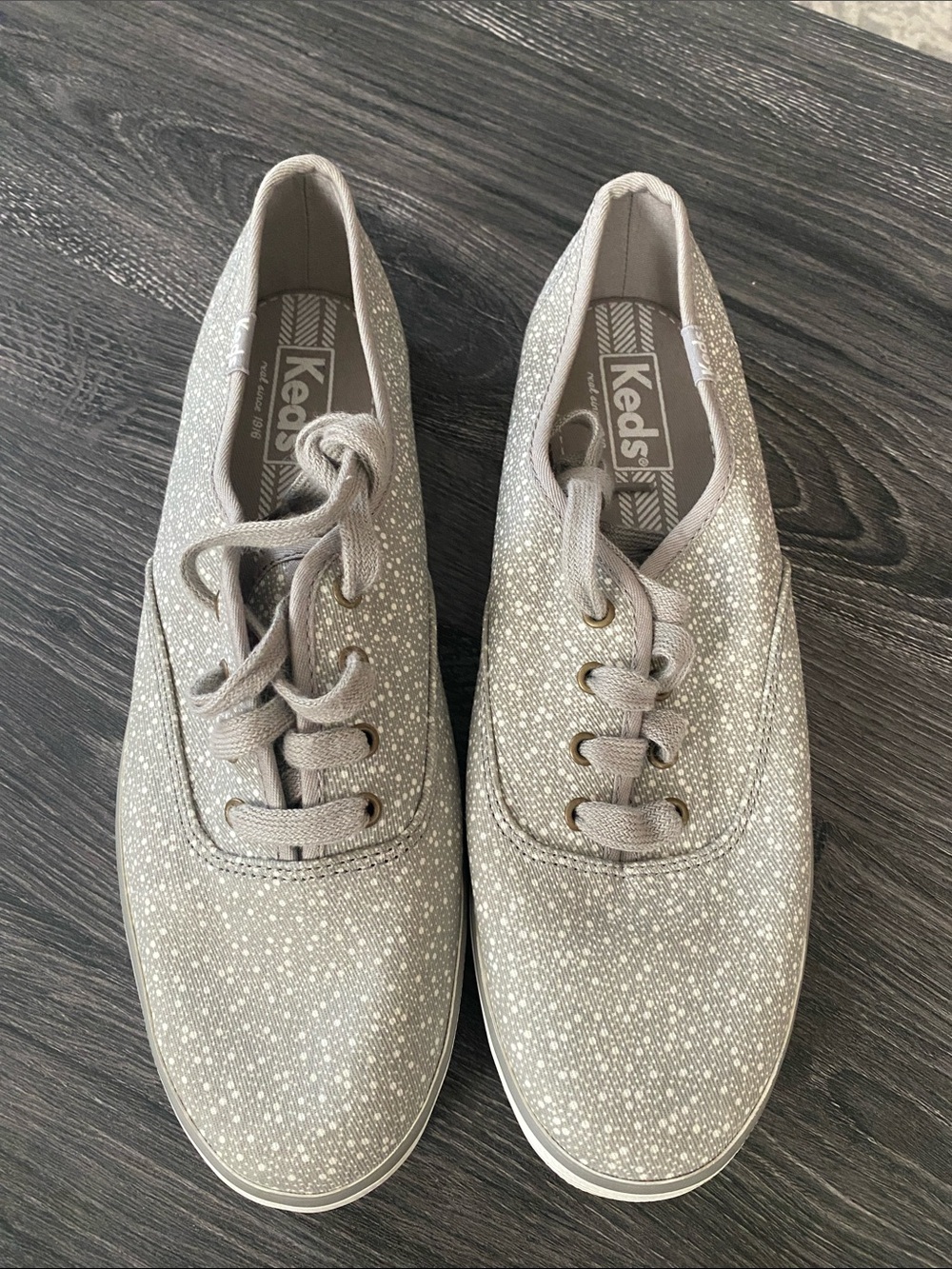 New! Keds Gray Canvas Sneakers